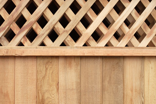Wood Lattice Fence