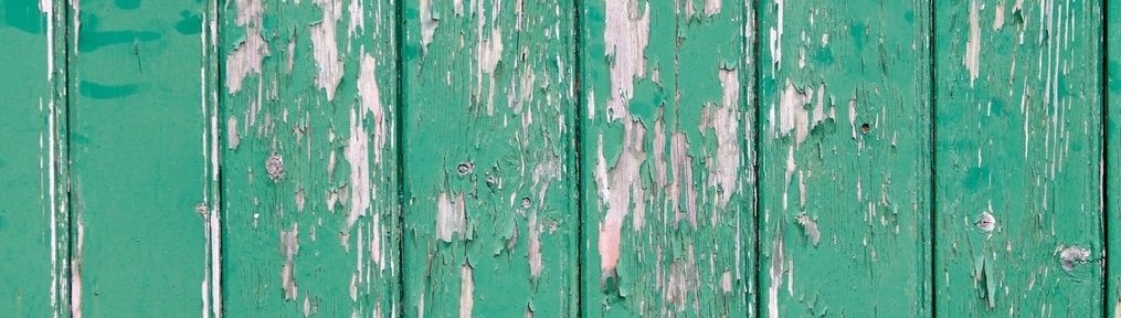 Peeling paint green